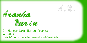 aranka murin business card